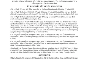 Quyết định 11/2011/QĐ-UBND sửa đổi Quyết định 05/2011/QĐ-UBND