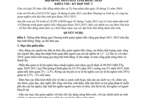 Nghị quyết 51/2011/NQ-HĐND chương trình giảm nghèo bền vững 2011-2015 Đồng Tháp