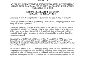 Nghị quyết 50/2011/NQ-HĐND mức trợ cấp đối với những người hoạt động