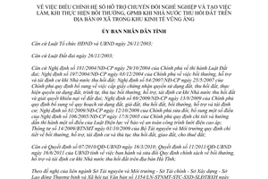 Quyết định 2398/QĐ-UBND 2011 hỗ trợ chuyển đổi nghề nghiệp bồi thường giải phóng mặt bằng Vũng Áng Hà Tĩnh