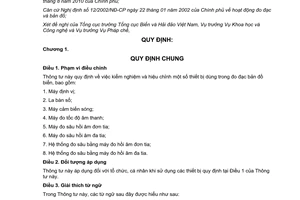 Thông tư 27/2011/TT-BTNMT kiểm nghiệm và hiệu chỉnh thiết bị đo đạc