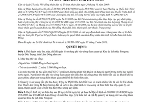 Quyết định 36/2011/QĐ-UBND phí vào cổng tham quan Khu du lịch thác Pongour