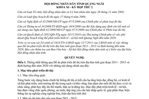 Nghị quyết 21/2011/NQ-HĐND phát triển đô thị trên địa bàn tỉnh