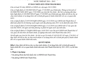 Quyết định 2413/2011/QĐ-UBND về biên chế và kinh phí nhà nước tại Thanh Hóa