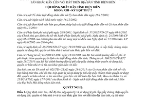 Nghị quyết 241/2011/NQ-HĐND  mức thu, chế độ thu, nộp quản lý và sử dụng lệ phí