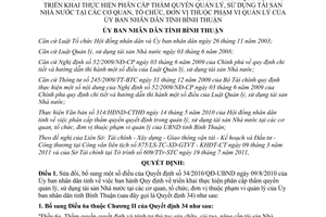 Quyết định 18/2011/QĐ-UBND sửa đổi Quyết định 34/2010/QĐ-UBND