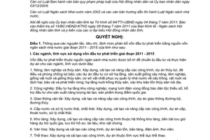 Nghị quyết 04/2011/NQ-HĐND tiêu chí định mức phân bổ vốn đầu tư bằng ngân sách