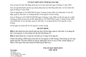 Quyết định 19/2011/QĐ-UBND Quy chế thu thập quản lý khai thác và sử dụng dữ liệu