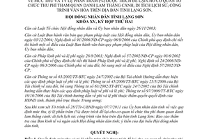 Nghị quyết 49/2011/NQ-HĐND mức thu tỷ lệ phần trăm được trích công trình văn hóa Lạng Sơn