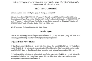 Quyết định 1255/QĐ-TTg phê duyệt Quy hoạch tổng thể phát triển kinh tế