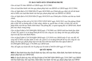 Quyết định 45/2011/QĐ-UBND soạn thảo thẩm định ban hành văn bản Bình Phước