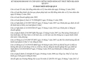 Quyết định 10/2011/QĐ-UBND Quy trình trình tự, thủ tục theo cơ chế một cửa