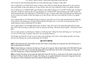 Quyết định 53/2011/QĐ-UBND Quy chế tổ chức và hoạt động Trung tâm Xúc tiến