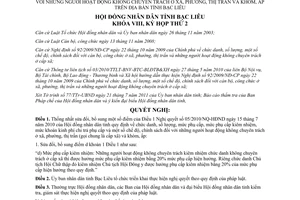 Nghị quyết 03/2011/NQ-HĐND sửa đổi Nghị quyết 05/2010/NQ-HĐND