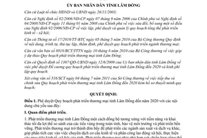 Quyết định 1633/QĐ-UBND 2011 phê duyệt quy hoạch phát triển thương mại đến 2020