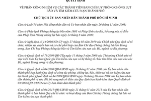 Quyết định 3660/QĐ-UBND năm 2011 phân công nhiệm vụ các thành viên Ban Chỉ huy