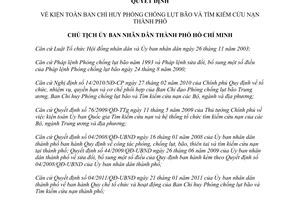 Quyết định 3659/QĐ-UBND năm 2011 kiện toàn Ban Chỉ huy Phòng chống lụt bão