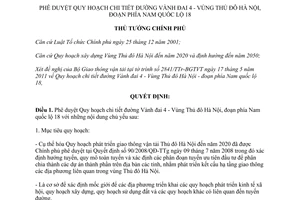 Quyết định 1287/QĐ-TTg phê duyệt Quy hoạch chi tiết đường Vành đai 4