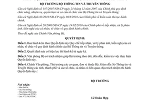 Quyết định 1175/QĐ-BTTTT Quy chế tiếp nhận, xử lý phản ánh, kiến nghị