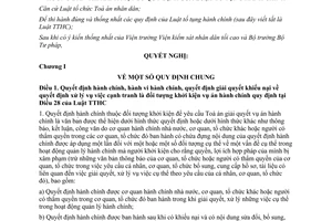 Nghị quyết 02/2011/NQ-HĐTP hướng dẫn thi hành Luật Tố tụng hành chính