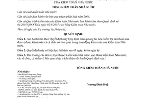 Quyết định 02/2011/QĐ-KTNN niêm phong tài liệu, kiểm tra tài khoản c