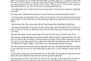 Công văn 1056/TTG-QHQT phê chuẩn Hiệp định Tài trợ Chương trình HEDPO2