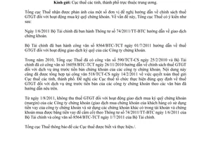 Công văn 2263/TCT-CS thuế giá trị gia tăng hoạt động mua ký quỹ chứng khoán