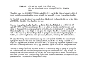 Công văn 1186/STC-NS 2011 trích 40% số thu từ hoạt động sự nghiệp tạo nguồn cải cách tiền lương Tiền Giang