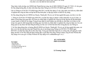 Công văn 1699/SXD-QH hướng dẫn thực hiện Thông tư công tác khảo sát lập bản đồ