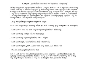 Công văn 2441/TCT-CNTT triển khai nâng cấp ứng dụng Hỗ trợ kê khai tờ khai mã vạ