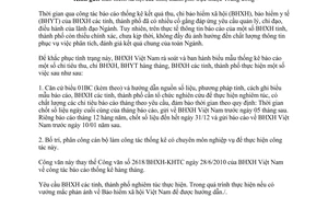 Công văn 2961/BHXH-KHTC chỉ tiêu báo cáo thống kê