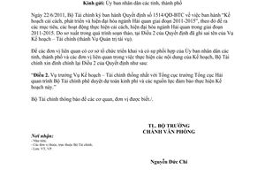 Công văn 9404/BTC-VP đính chính Quyết định 1514/QĐ-BTC