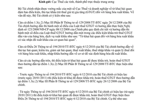 Công văn 9445/BTC-TCT về điều kiện tờ khai hải quan khấu trừ thuế giá trị gia tă