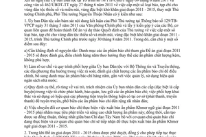 Công văn 5034/VPCP-KGVX cấp báo, tạp chí cho vùng dân tộc thiểu số và miền núi