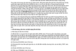 Công văn 9763/BTC-NSNN cấu trúc và định dạng file dữ liệu điện tử về báo cáo