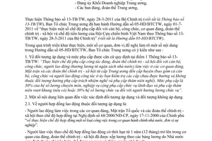 Công văn 969-CV/BTCTW thực hiện Hướng dẫn 05-HD/BTCTW thực hiện chế độ phụ cấp