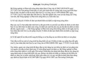 Công văn 2178/BNN-KTHT tháo gỡ vướng mắc thực hiện Dự án di dân, tái định cư