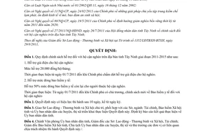 Quyết định 29/2011/QĐ-UBND chính sách hỗ trợ hộ cận nghèo