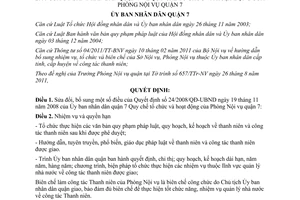 Quyết định 08/2011/QĐ-UBND sửa đổi Quyết định 24/2008/QĐ-UBND