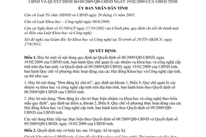 Quyết định 22/2011/QĐ-UBND hủy bỏ Quyết định 08/2009/QĐ-UBND