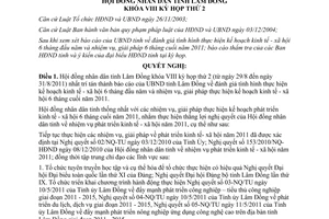 Nghị quyết 14/2011/NQ-HĐND nhiệm vụ phát triển kinh tế xã hội 2011 Lâm Đồng