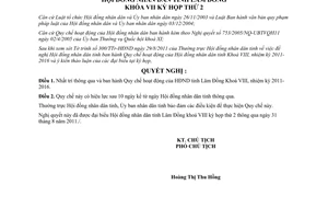 Nghị quyết 26/2011/NQ-HĐND Quy chế hoạt động của Hội đồng nhân dân tỉnh Lâm Đồng