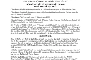 Nghị quyết 27/2011/NQ-HĐND bãi bỏ Quy định lệ phí đăng ký nuôi con nuôi
