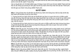 Quyết định 4046/QĐ-UBND công bố Bộ thủ tục hành chính