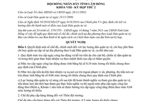 Nghị quyết 22/2011/NQ-HĐND quyết định một số chế độ chính sách tại địa phương