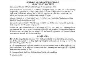 Nghị quyết 20/2011/NQ-HĐND mức thu nộp chế độ quản lý sử dụng lệ phí cấp phép