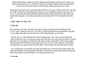 Kế hoạch 56/KH-UBND năm 2011 triển khai chương trình hành động số 08-CTR/TU