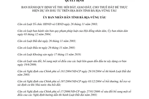 Quyết định 33/2011/QĐ-UBND thu hồi, giao, cho thuê đất