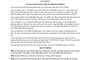 Quyết định 1170/2011/QĐ-UBND về Quy định việc bán, cho thuê, cho thuê mua và quả