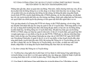 Chỉ thị 03/CT-BTTTT tăng cường công tác quản lý chất lượng thiết bị phát thanh